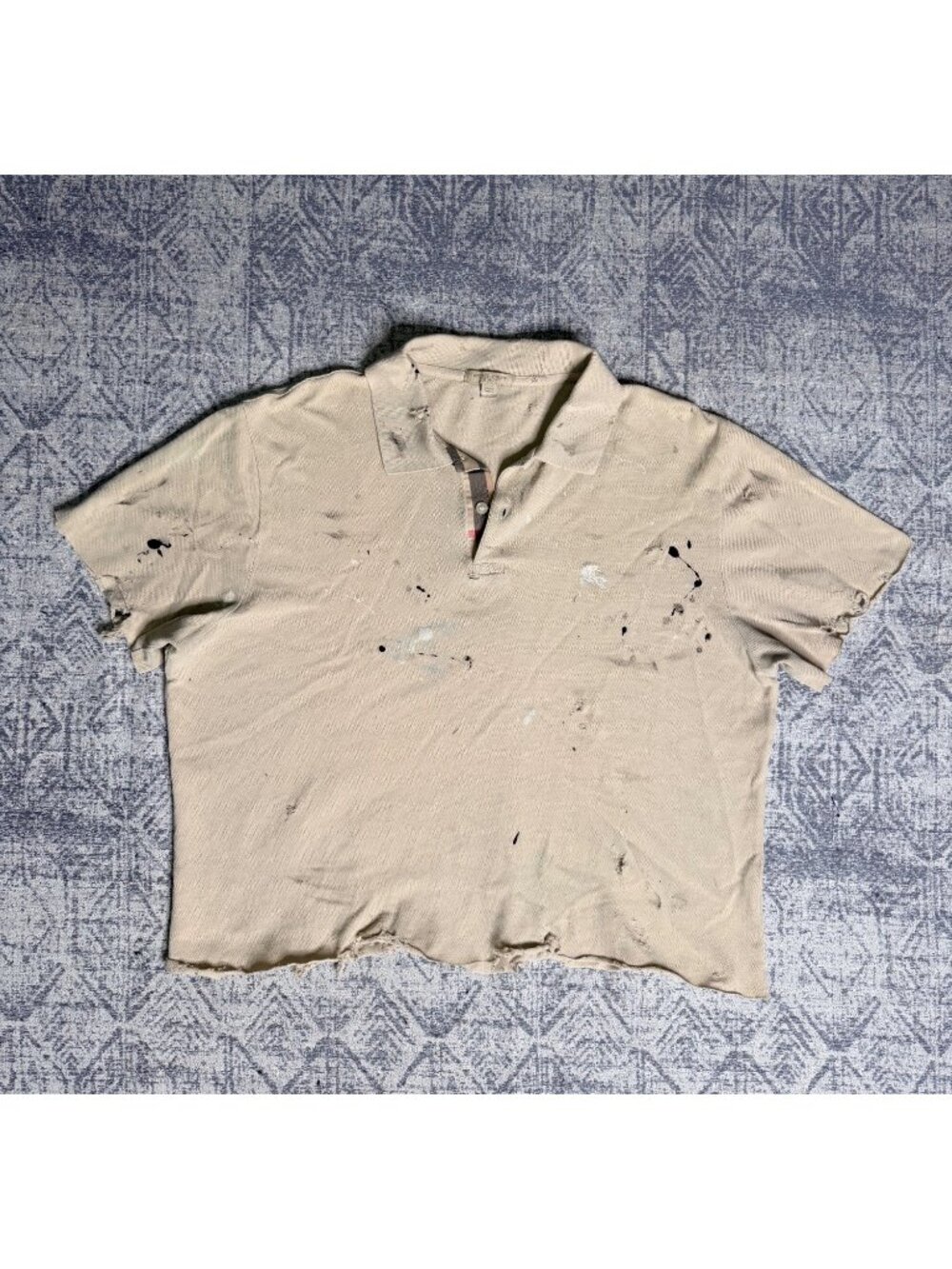 Burberry x Dro Lab Custom 1/1 Reworked Distressed Polo